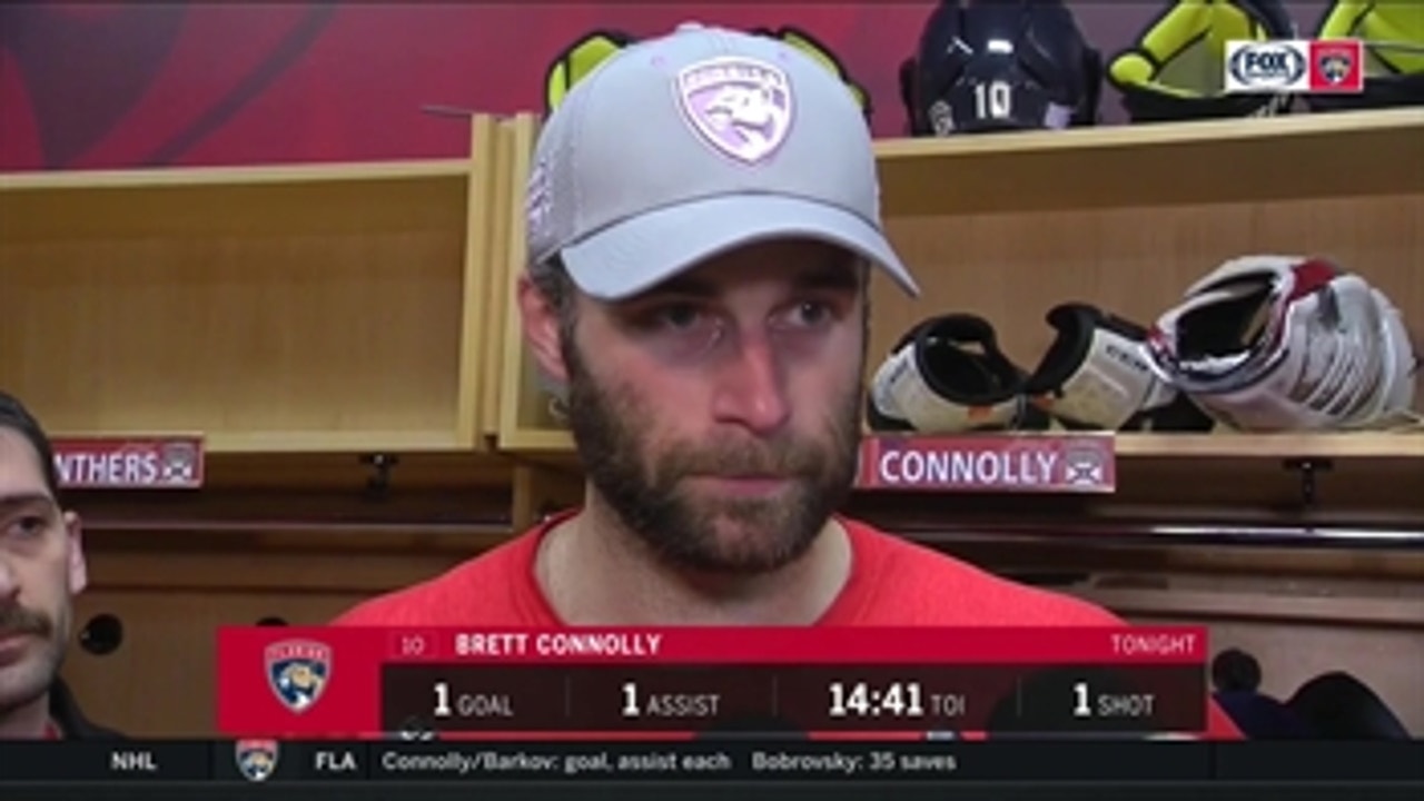Brett Connolly recaps Panthers' win: 'We're getting better every day'
