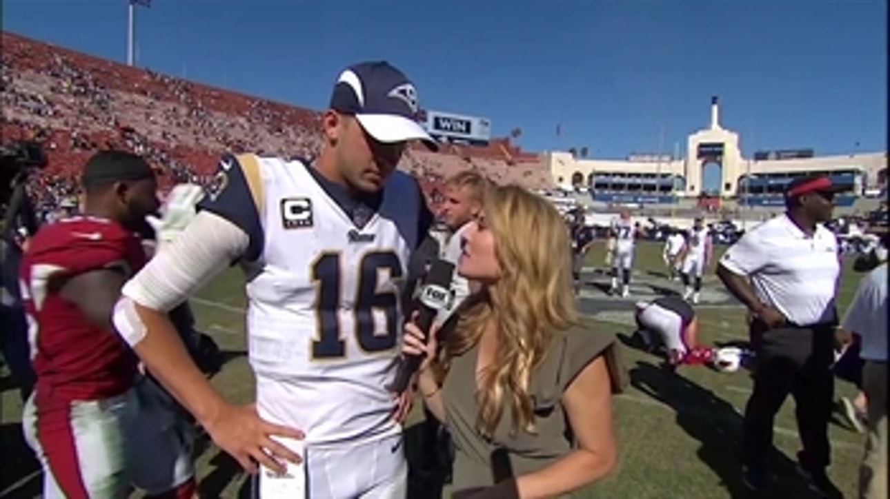Jared Goff praises the defense after the Rams big win