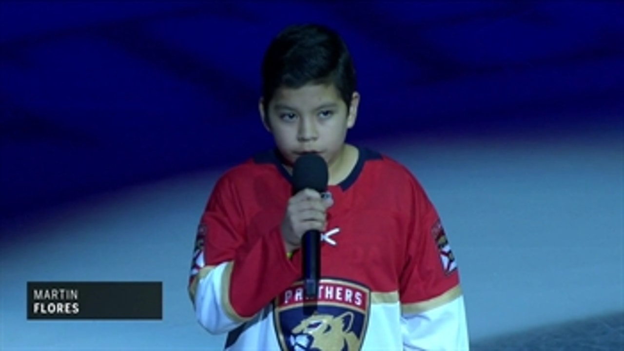 Martin Flores sings moving rendition of National Anthem at Panthers' home opener