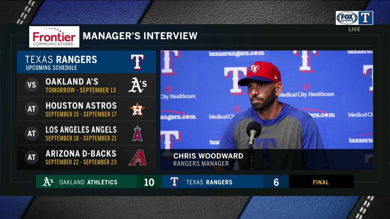 Chris Woodward on the 10-6 Loss to the Athletics