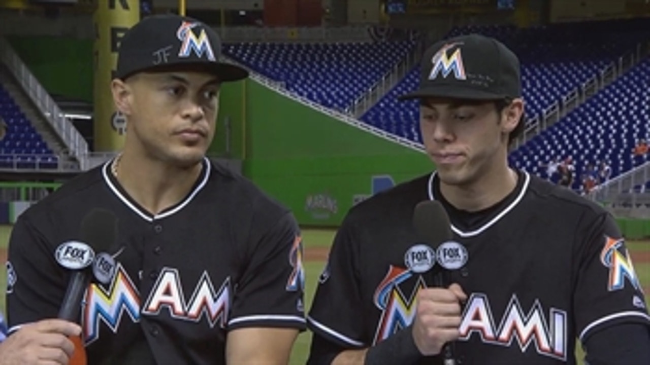 Stanton, Yelich on how grief has bonded Marlins clubhouse