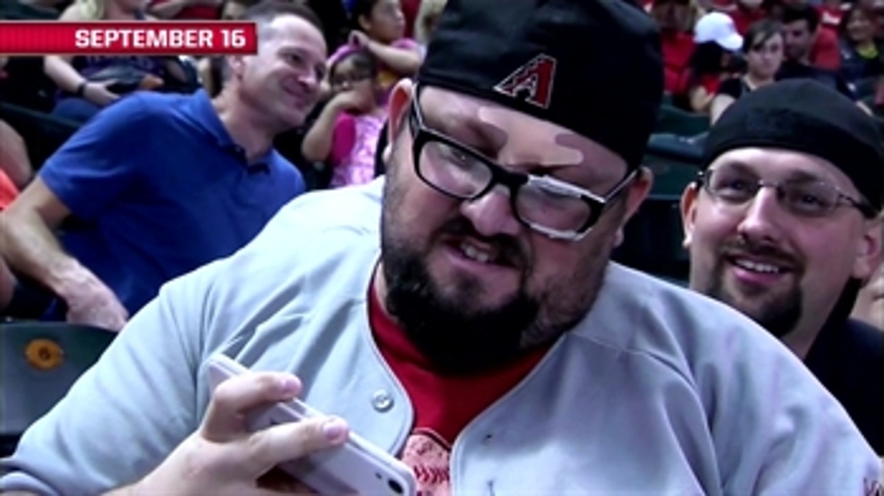 D-backs fan gets tips on how to catch fly ball