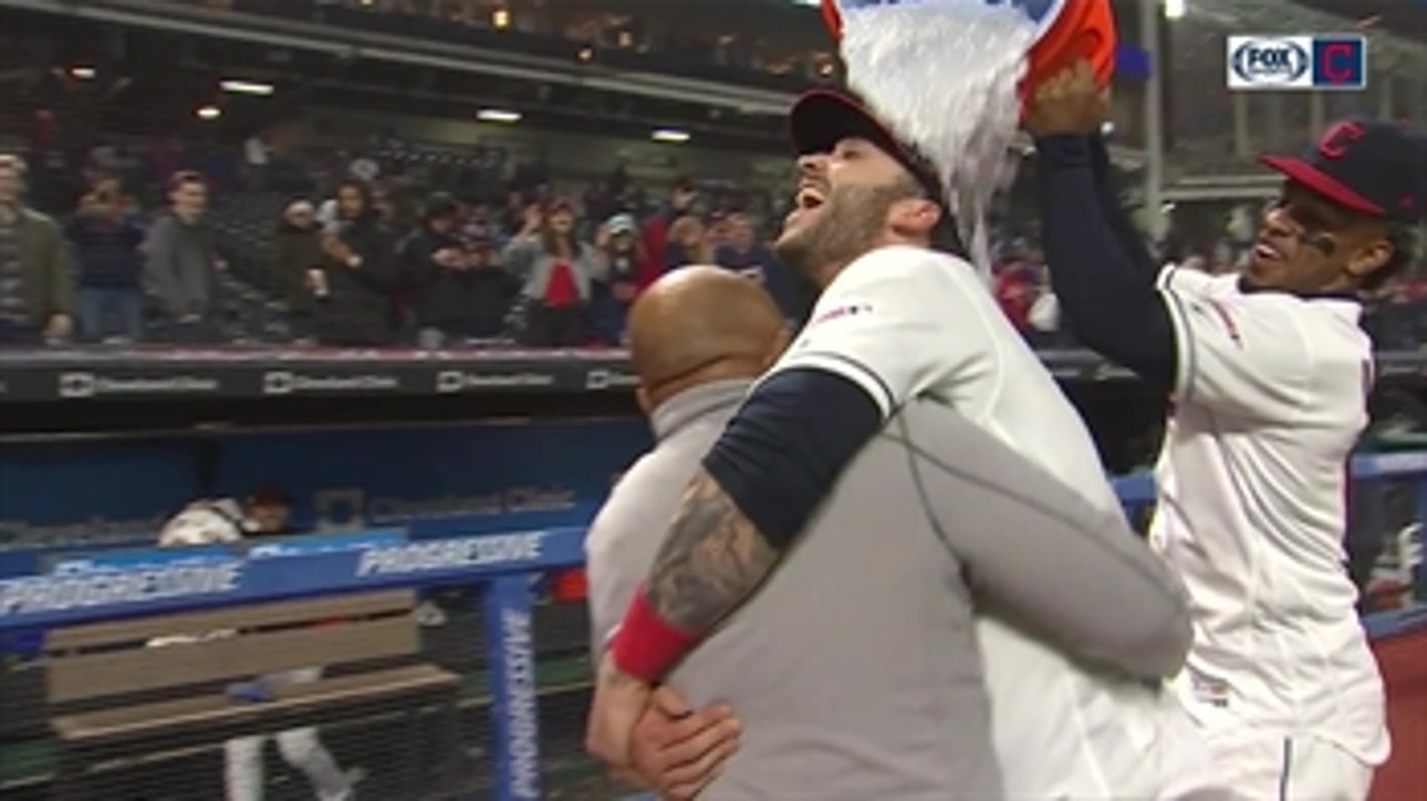 Tyler Naquin gets celebratory dousing after walk-off heroics