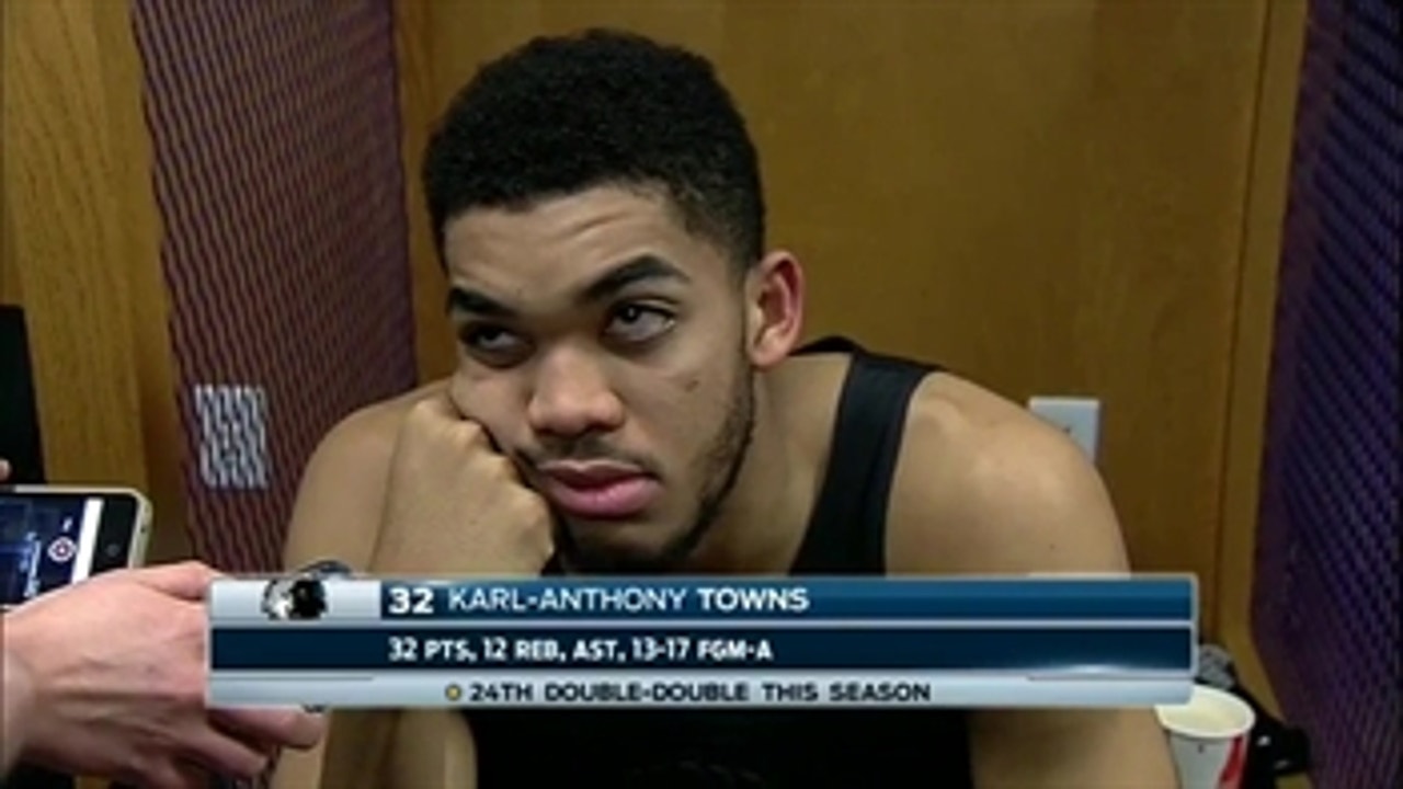 Karl-Anthony Towns is disappointed in himself despite a 32-point game