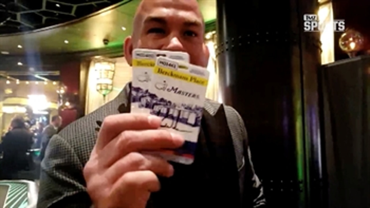 Tito Ortiz asks Tiger Woods to sign his Masters ticket at poker tournament ' TMZ SPORTS