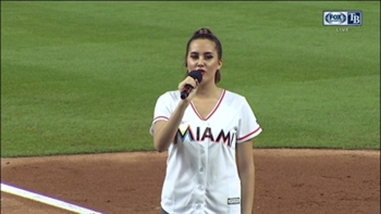 Alexis Salgado sings God Bless America