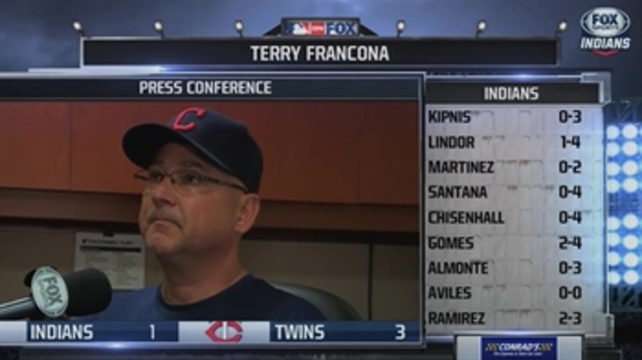 Indians fall to Twins 3-1, take a hit in WC chances