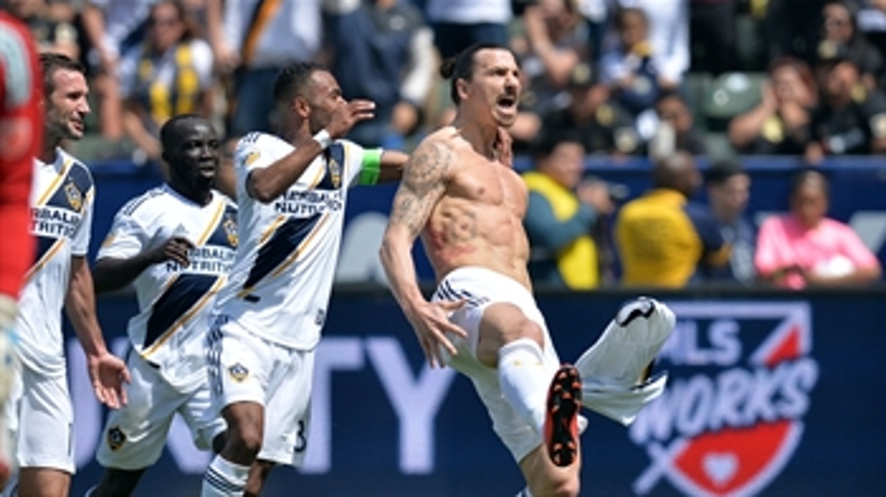 Zlatan Ibrahimovic scores amazing first MLS goal in Galaxy debut vs. LAFC ' 2018 MLS Highlights