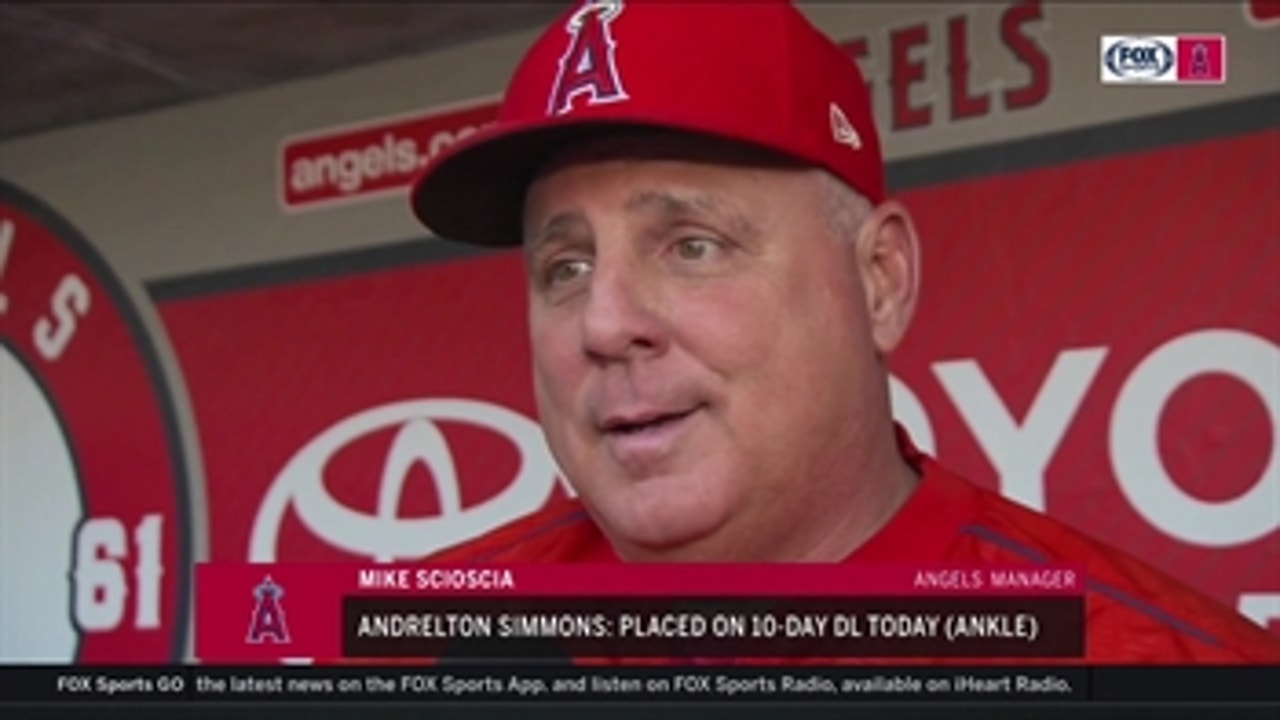 Mike Scioscia on Andrelton Simmons going on DL: 'it's a freak injury'
