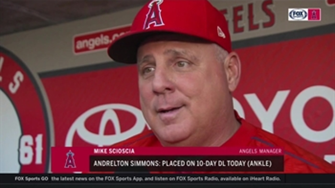 Mike Scioscia on Andrelton Simmons going on DL: 'it's a freak injury'