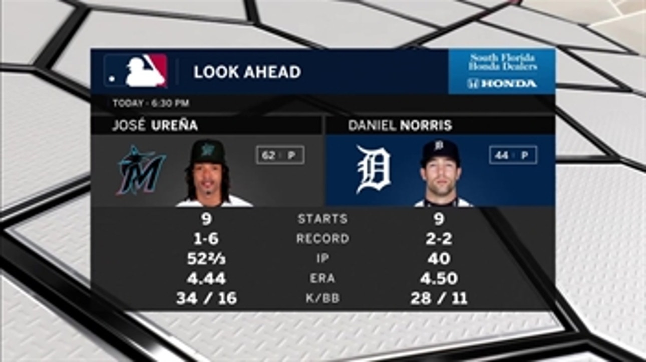 Marlins have 5-game win streak in sight as series in Detroit continues