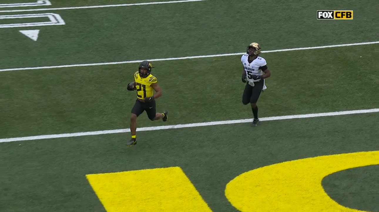 Byron Cardwell waltzes into the end zone for 34-yard rushing TD, Oregon takes 14-0 lead over Colorado