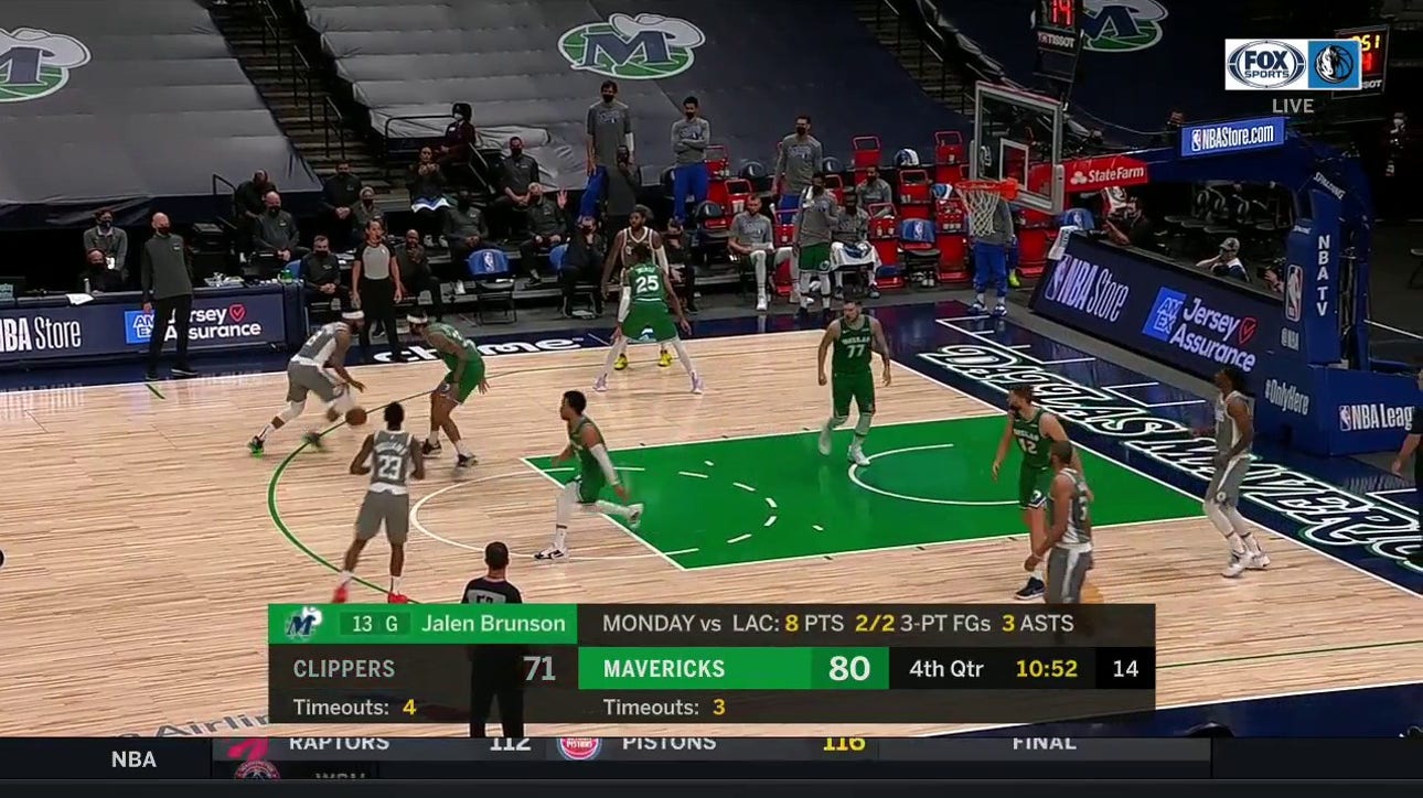 HIGHLIGHTS: Luka Doncic finds Jalen Brunson for the 3