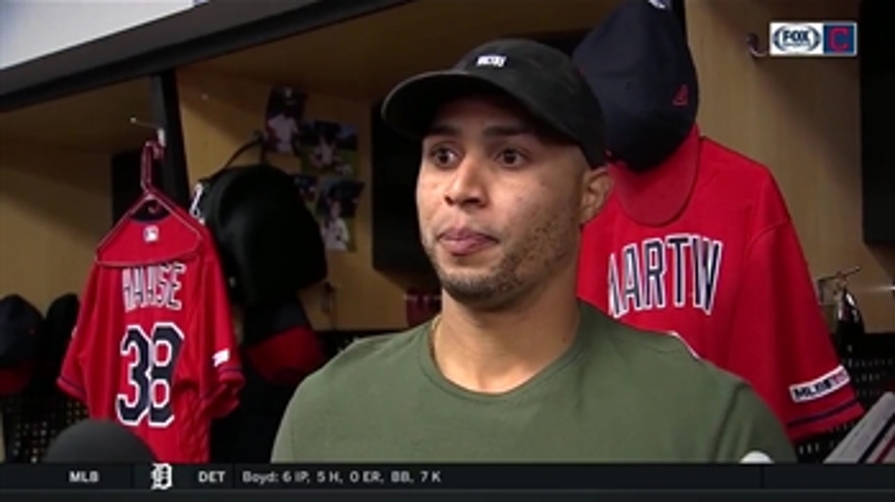 Leonys Martin after his outfield collision with Oscar Mercado