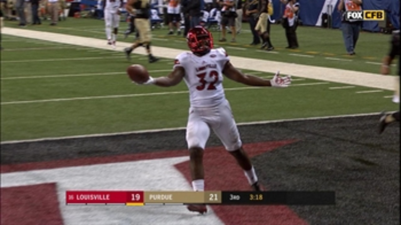 Louisville's Stacy Thomas returns interception 61-yards for a touchdown