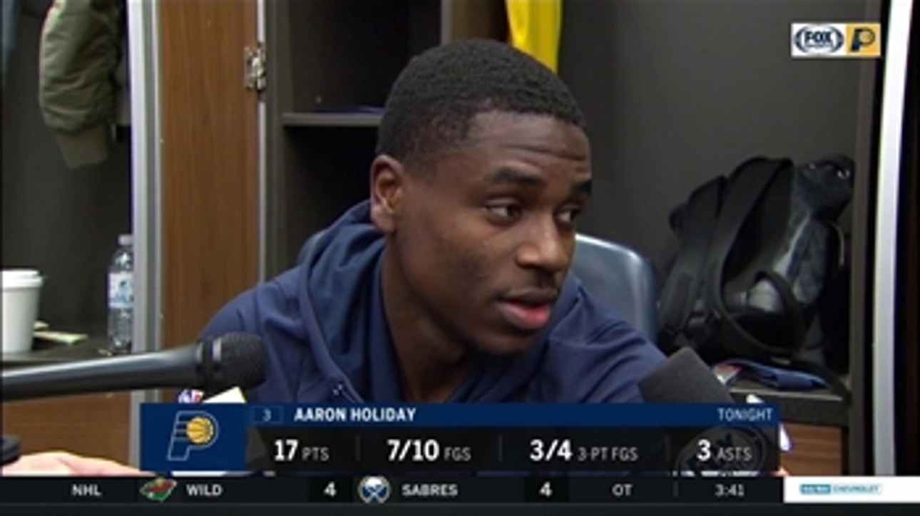 Aaron Holiday on the Pacers' team effort in win against Lakers
