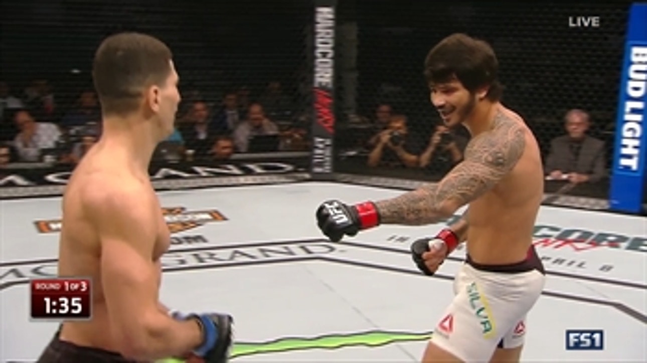 UFC fighter learns painful instant karma lesson after cheap shot in UFC 196
