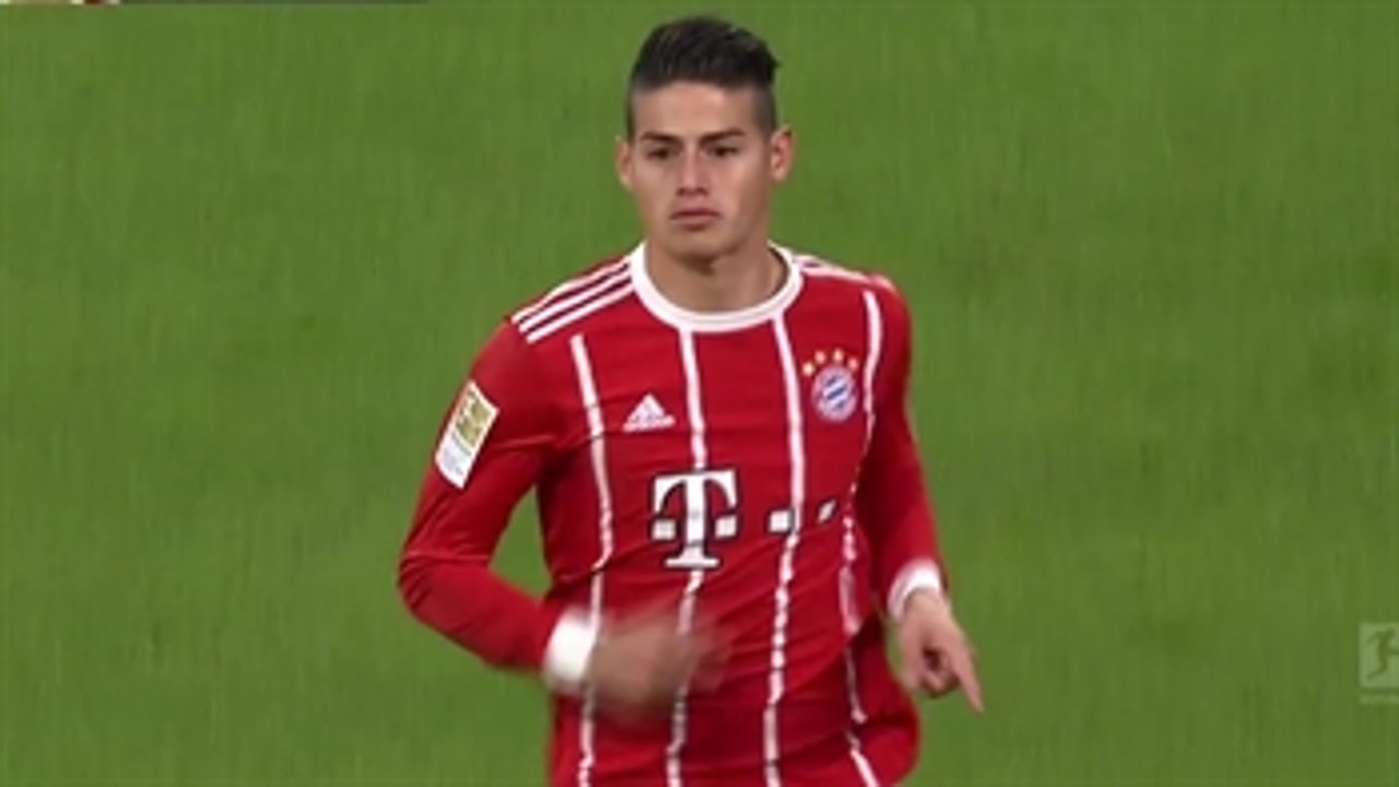 James Rodriguez scores the opening goal for Bayern vs. RB Leipzig ' 2017-18 Bundesliga Highlights