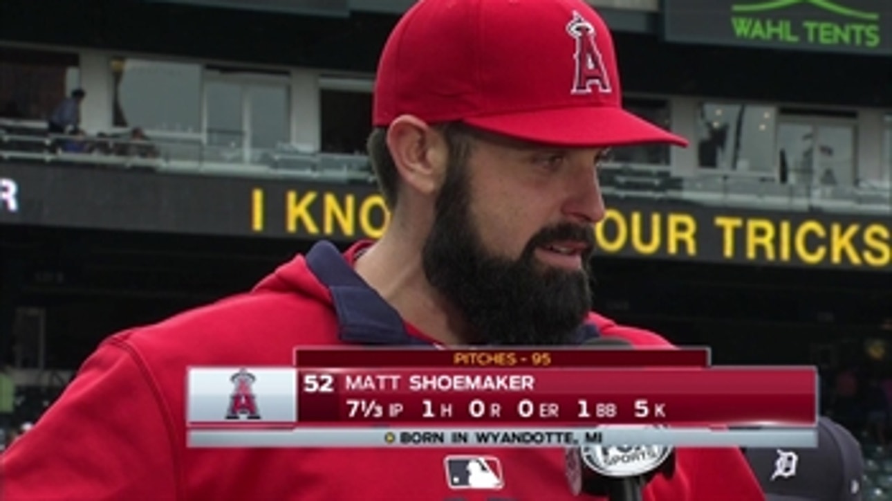Angels pitcher Matt Shoemaker picks up win in front of family, friends in Michigan
