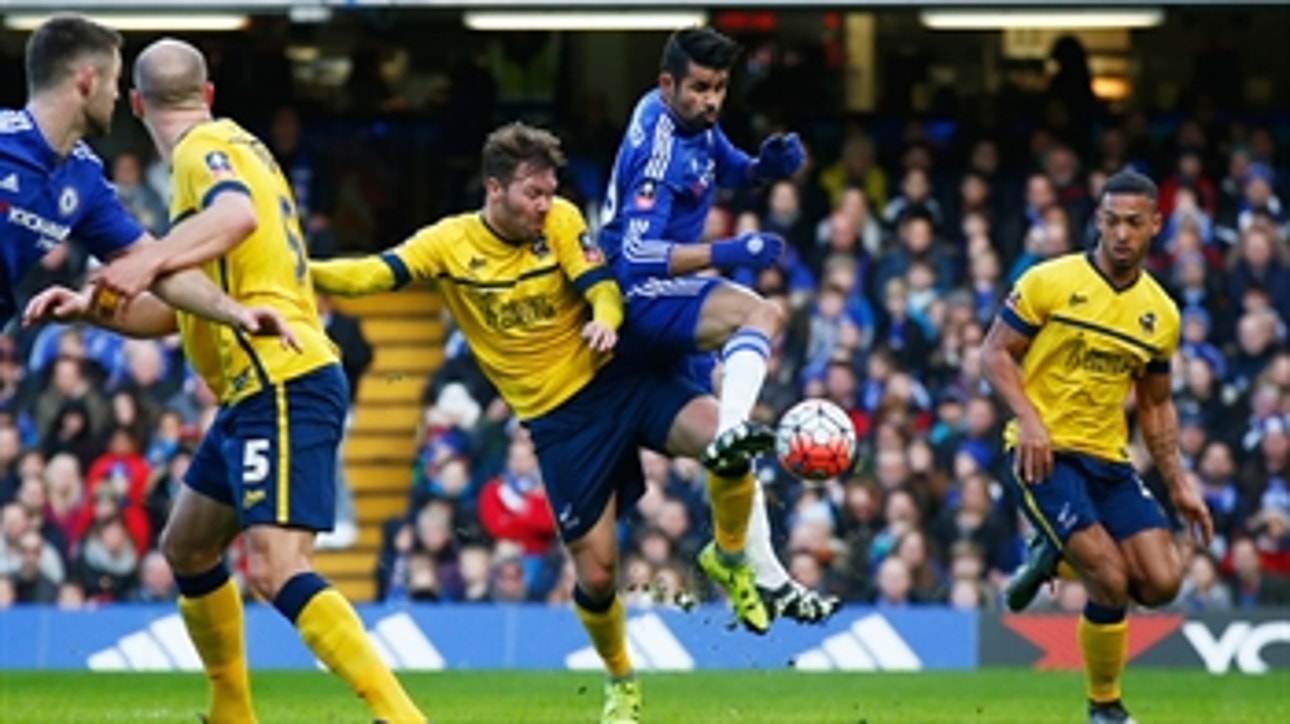 Costa volleys home Ivanovic cross to give the Blues 1-0 lead ' 2015-16 FA Cup Highlights