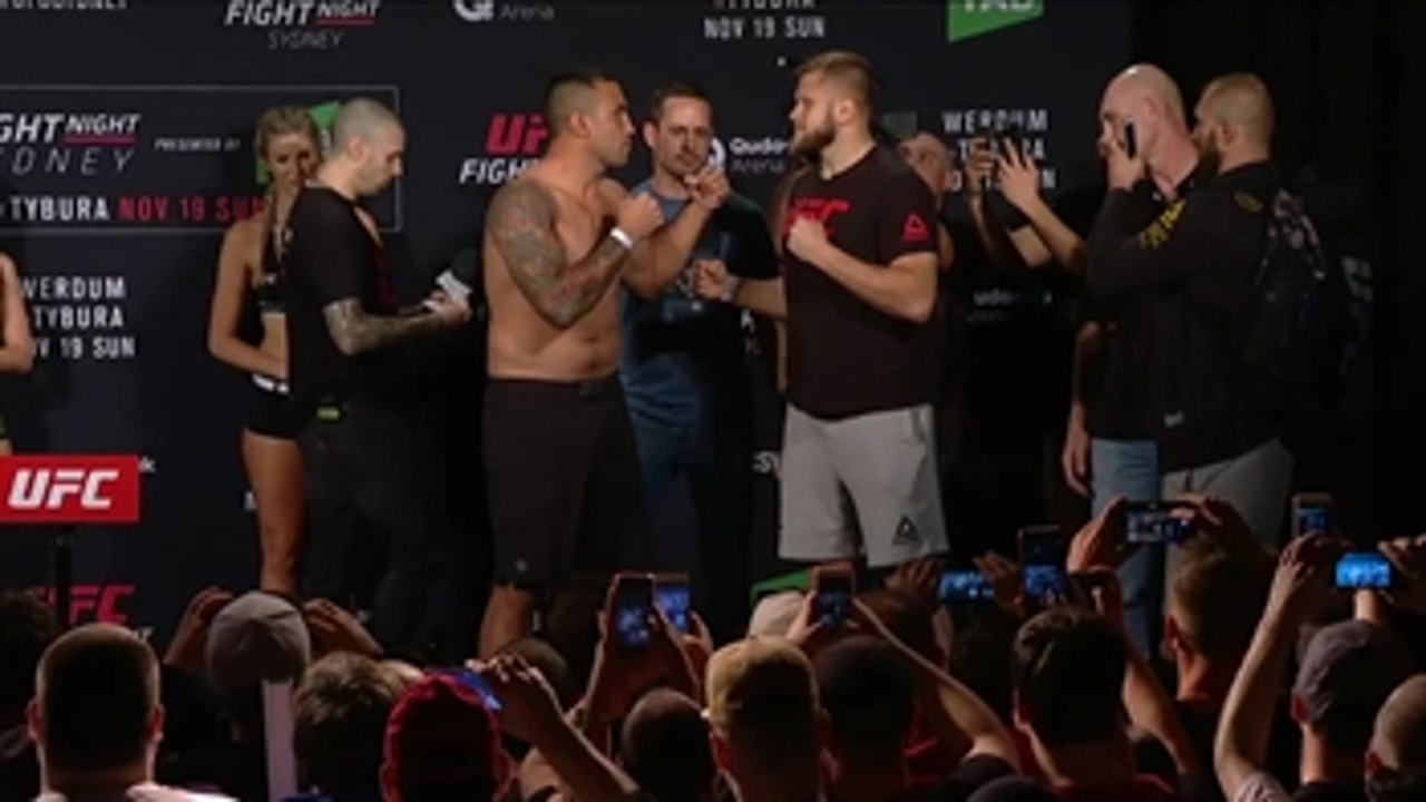 Fabrício Werdum vs Marcin Tybura weigh-in face-off ' UFC FIGHT NIGHT