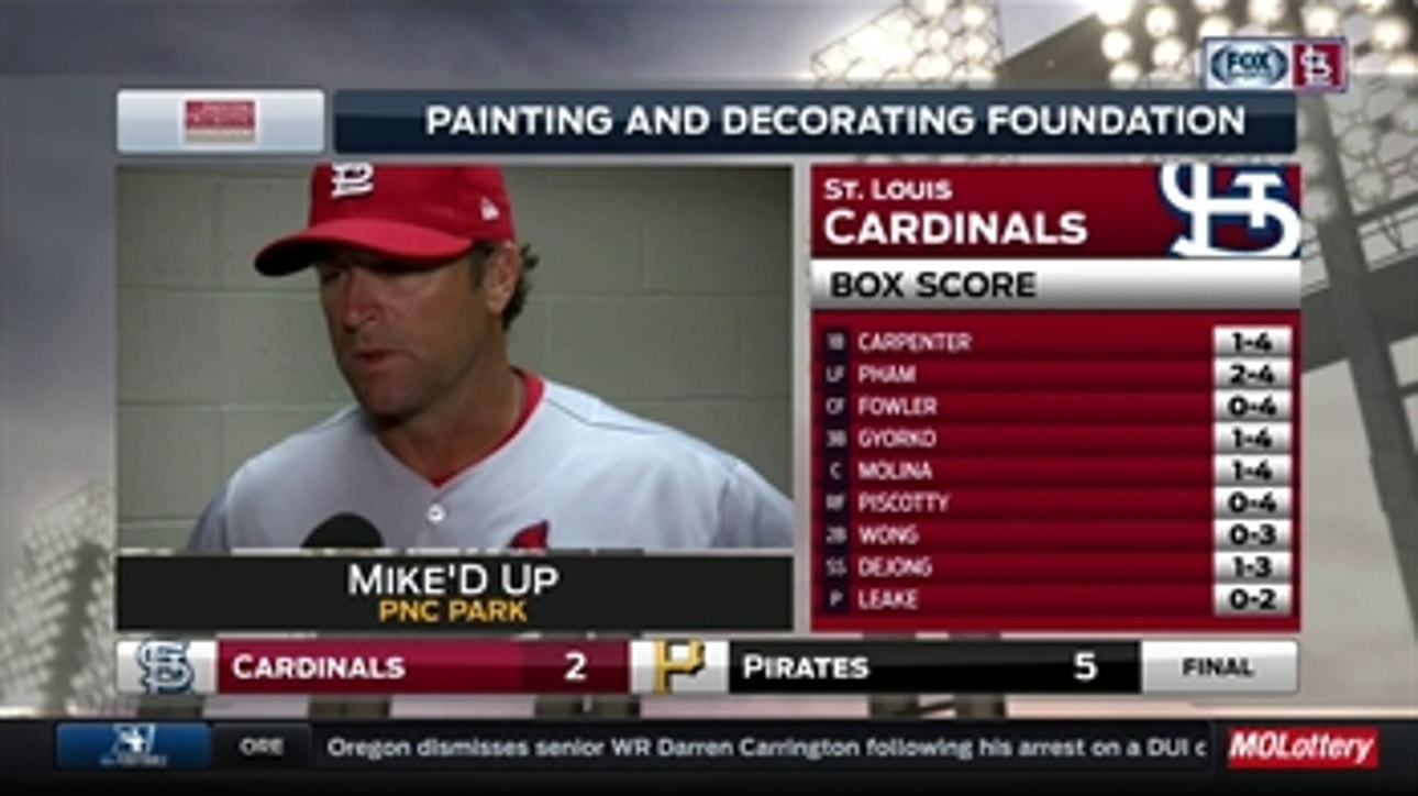 Mike Matheny says Stephen Piscotty has a right groin strain