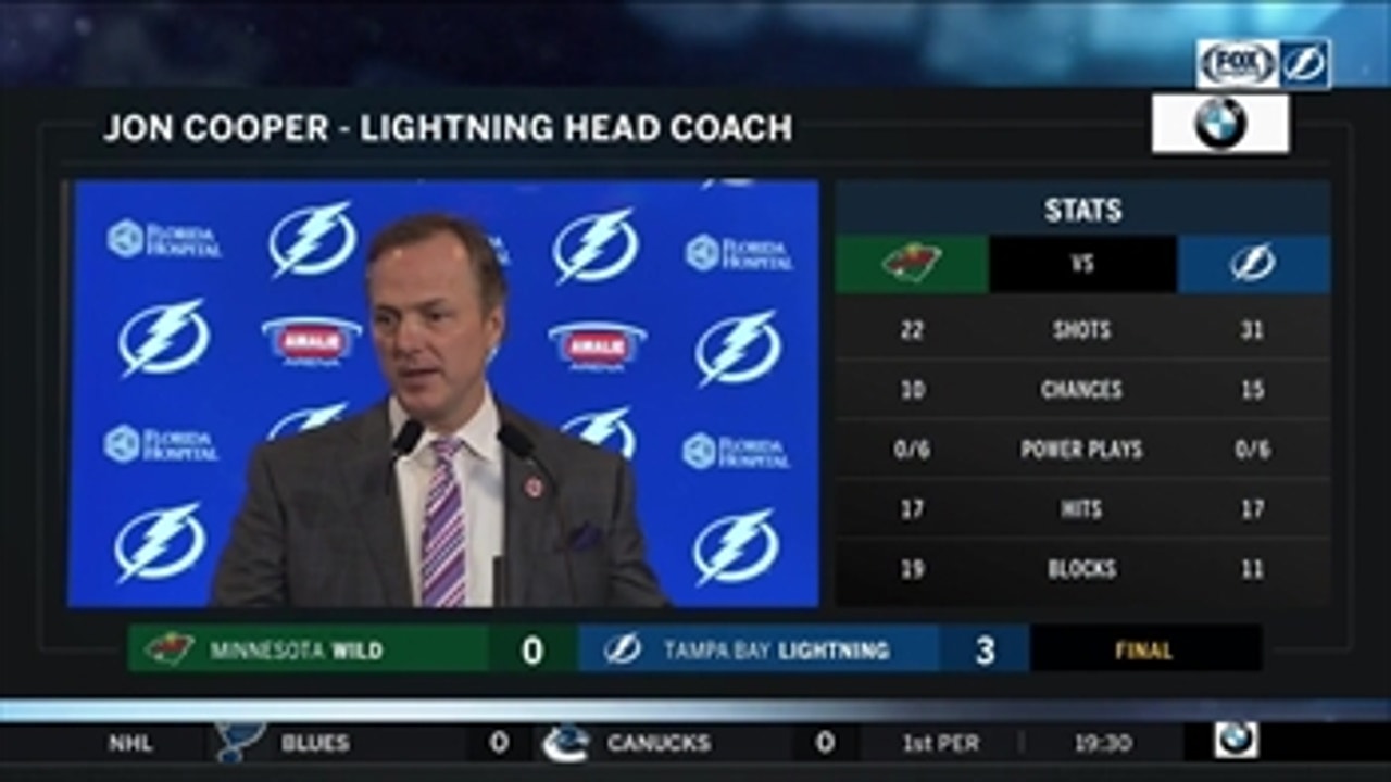Jon Cooper: In the end, we had a few more looks than them