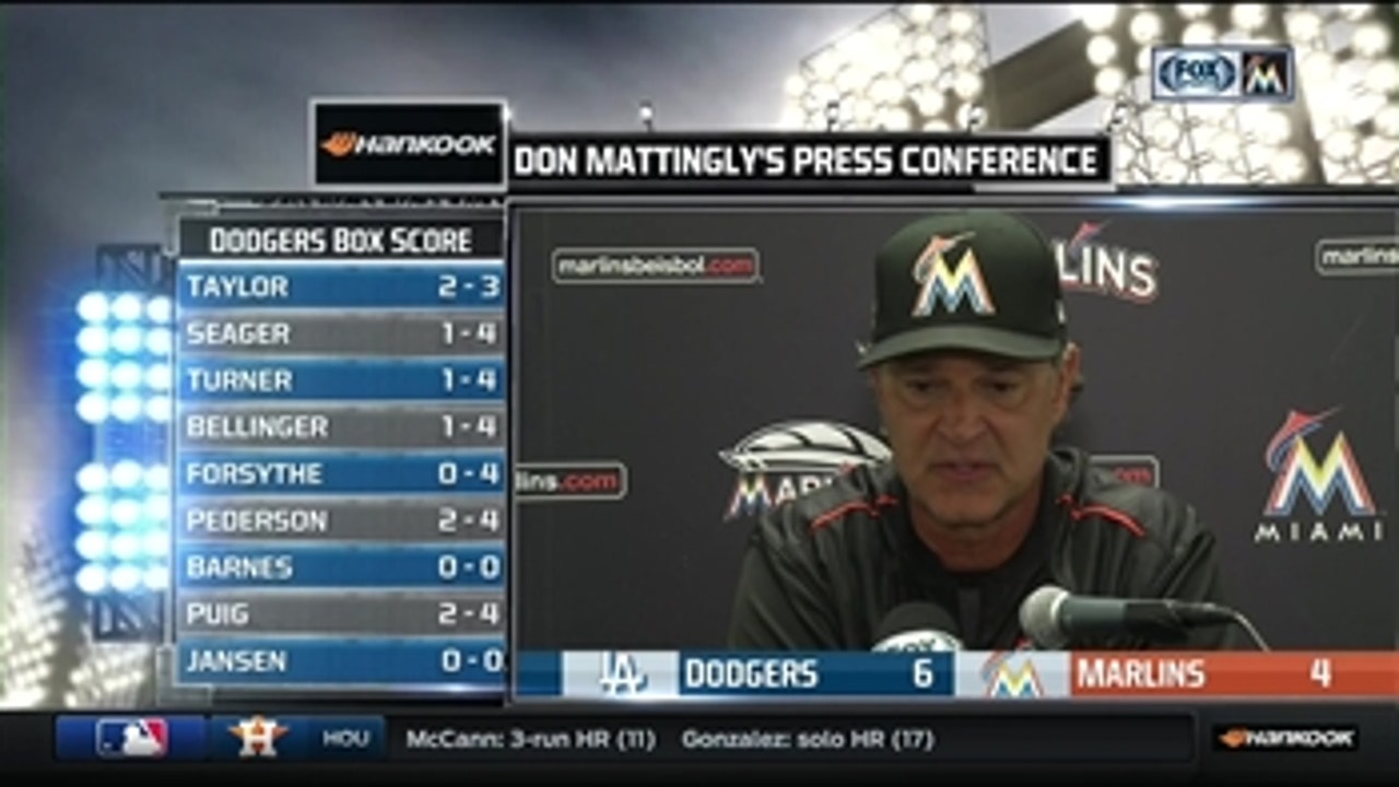 Don Mattingly breaks down Friday's loss to Dodgers