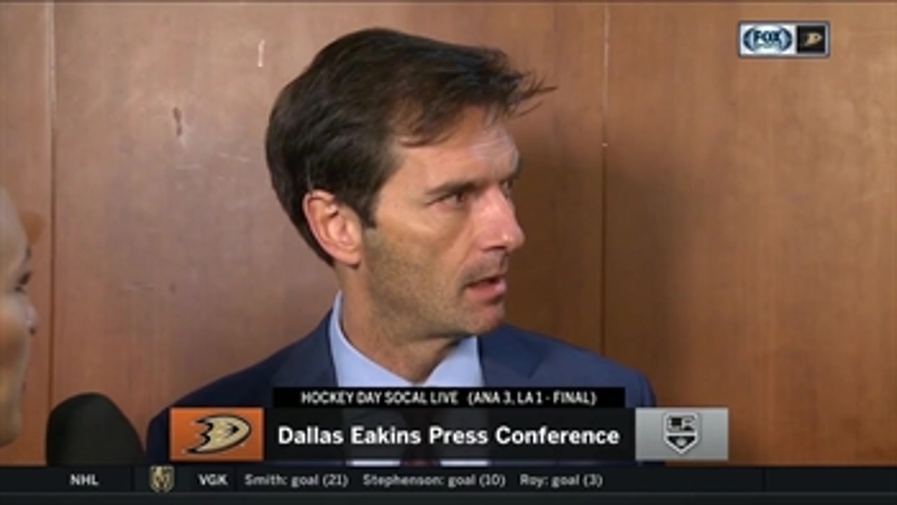 Ducks HC Dallas Eakins pleased with effort in 3-1 win over Kings