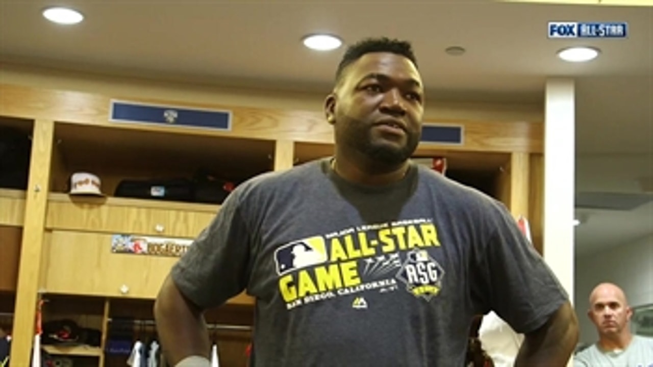 David Ortiz pumps-up his teammates before the 2016 All-Star Game