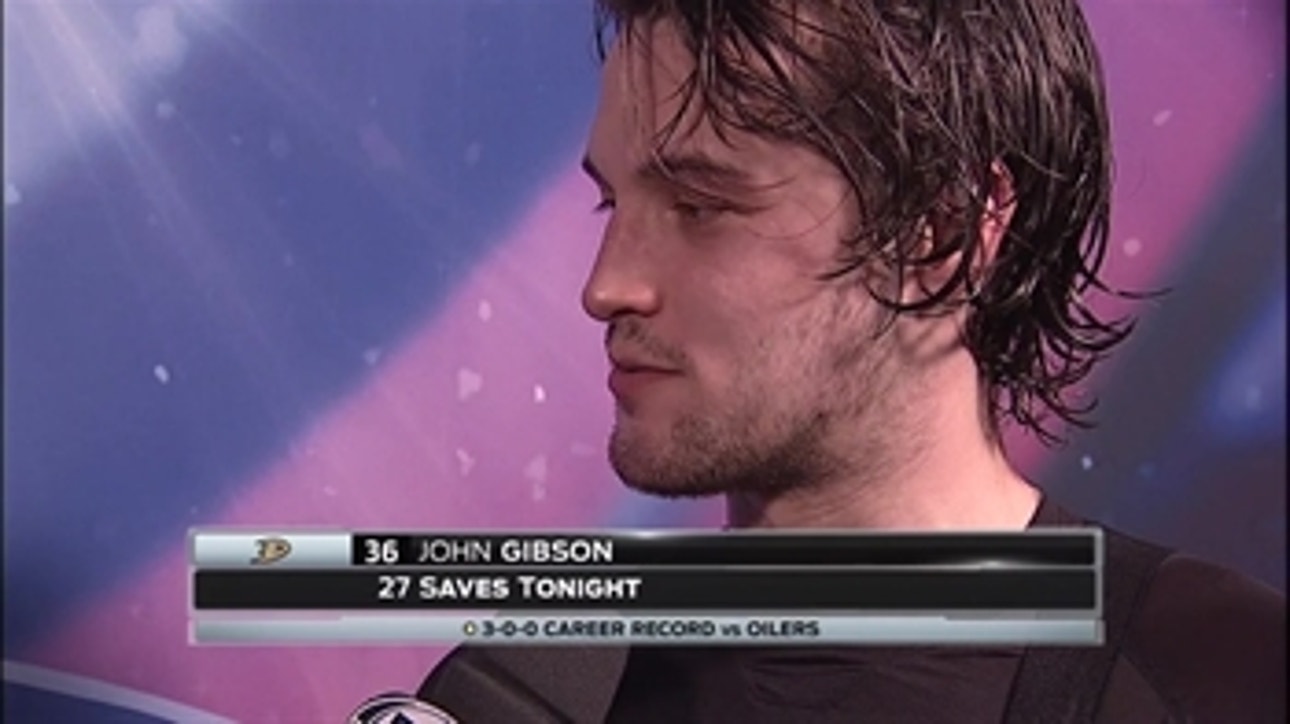 The Oilers made a late push but John Gibson slammed the door shut
