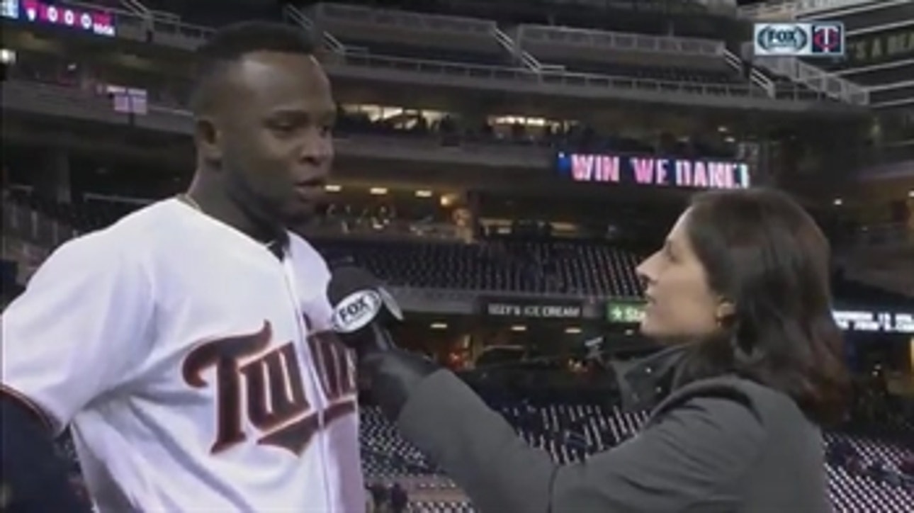 Teammates douse Sano after walk-off hit leads Twins to win