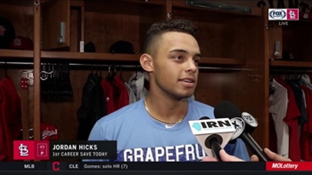 Jordan Hicks says he treated ninth inning 'like the same kind of deal'