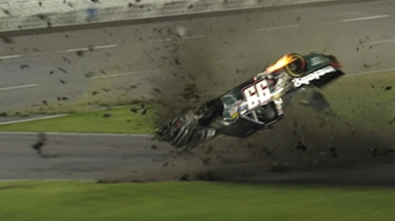 Timothy Peters Flips as Christopher Bell Wins at Texas | 2017 TRUCK SERIES | FOX NASCAR