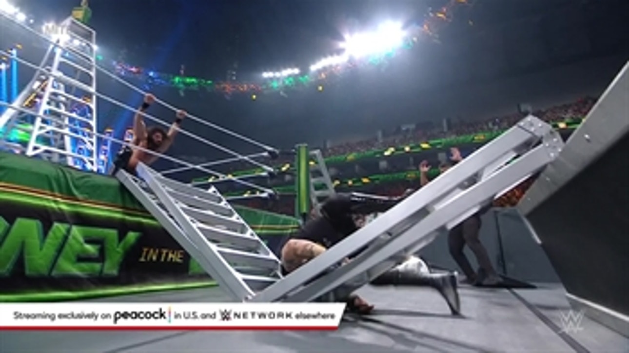Seth Rollins smashes Kevin Owens onto a ladder: WWE Money in the Bank 2021 (WWE Network Exclusive)