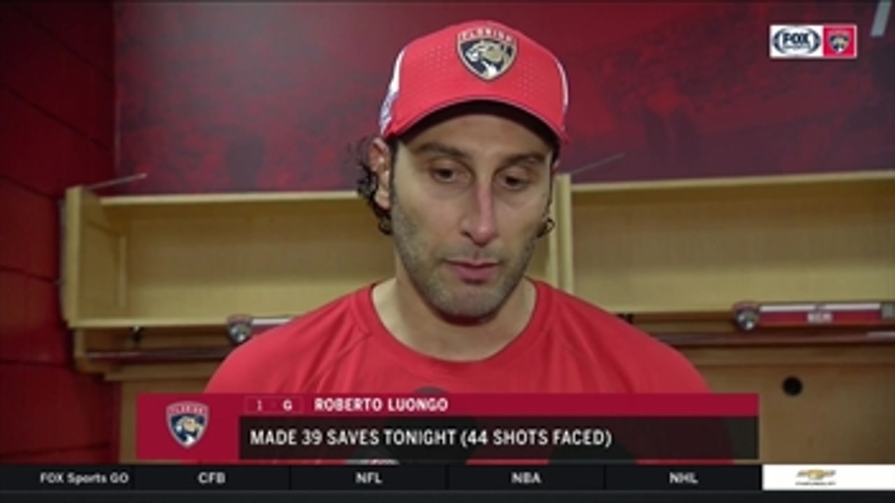 Goalie Roberto Luongo on performance after missing 2 weeks