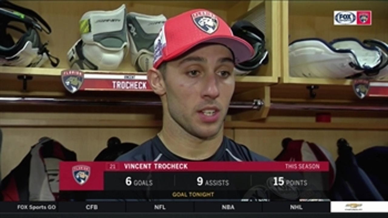 Vincent Trocheck says the Panthers let the win slip away