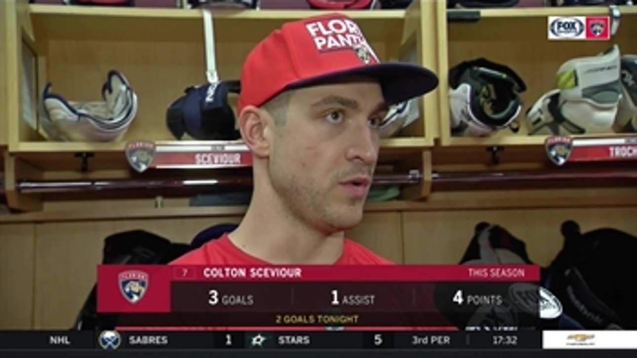 Colton Sceviour discusses 2-goal game, positivity among Panthers