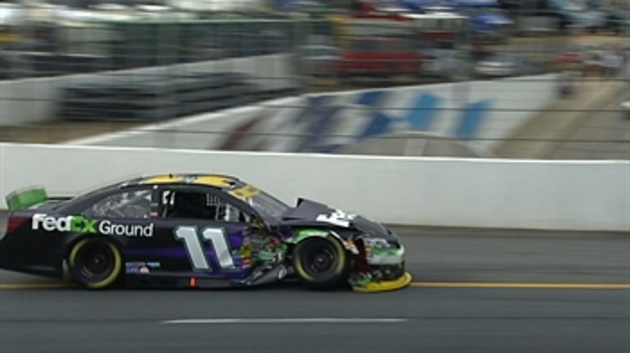 CUP: Denny Hamlin Sent to Garage After Wreck - Loudon 2014