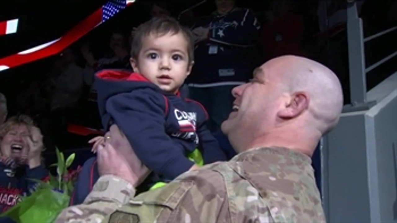 Military homecoming at Nationwide Arena