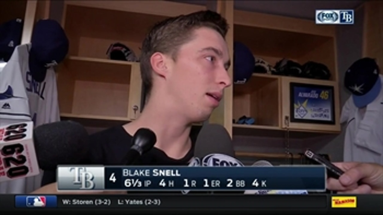 Blake Snell commends catcher Jesus Sucre for the game plan Thursday