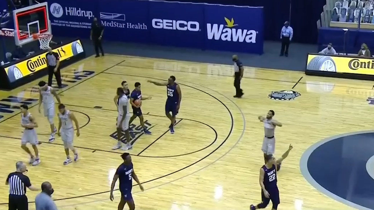 Navy roars back to stun Georgetown at home, 78-71