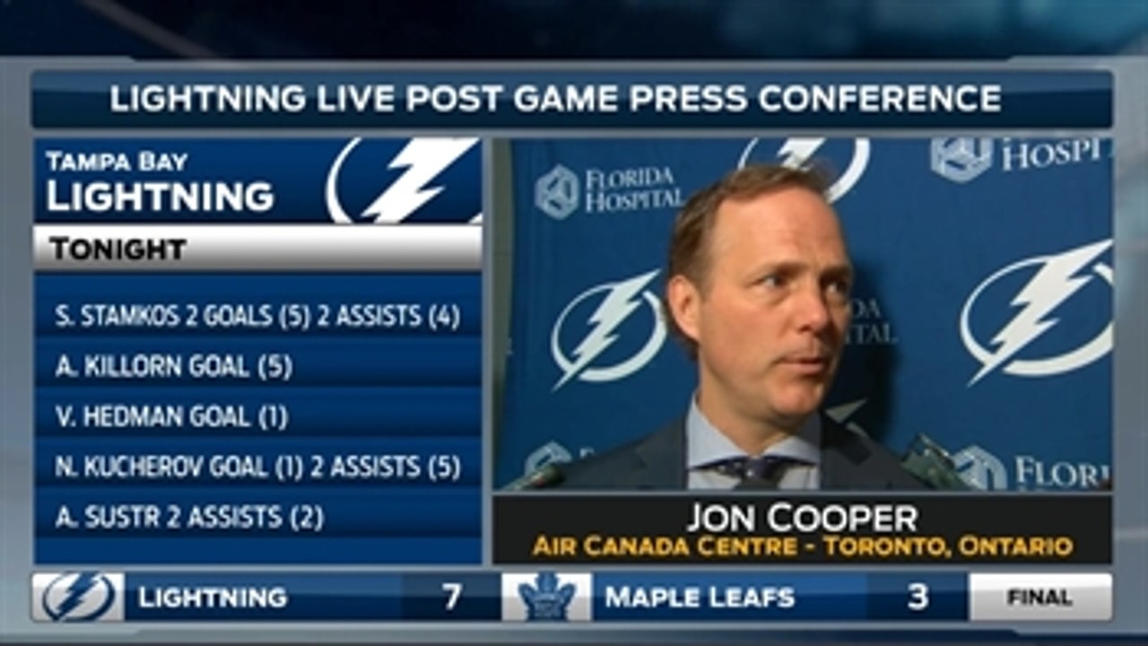 Jon Cooper: I thought we maintained control