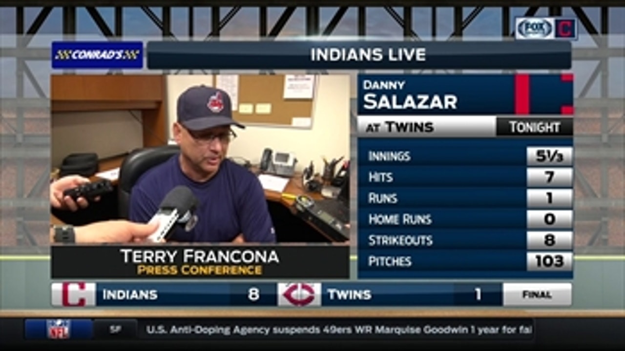 Terry Francona believes Salazar kept Tribe's offense in game