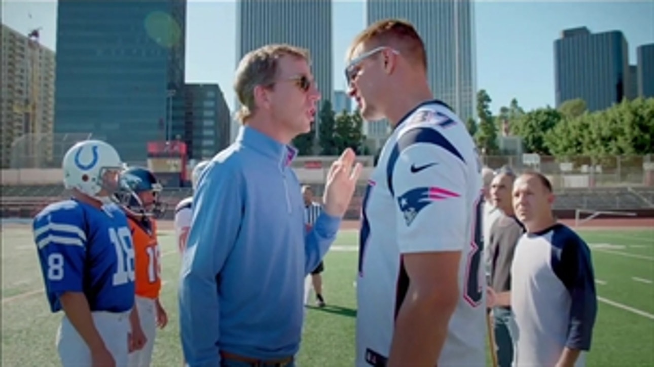 NFL on FOX ' Gronkowski and Manning families play some pigskin on Turkey Day