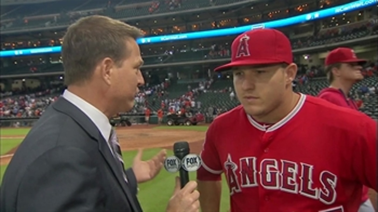 Mike Trout talks about the Angels winning 'biggest game of the year so far'