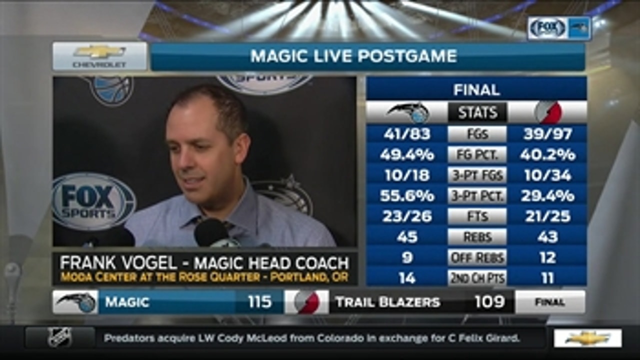 Magic coach Frank Vogel: This game is meant to be fun