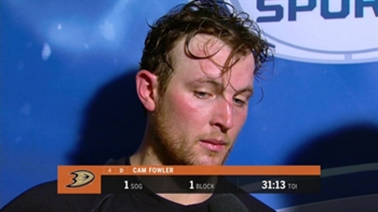 Cam Fowler on the Ducks shootout loss to the Golden Knights