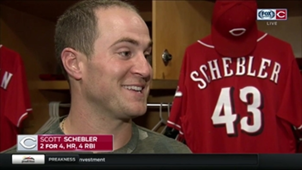 Schebler describes 'really cool moment' in Reds' comeback win