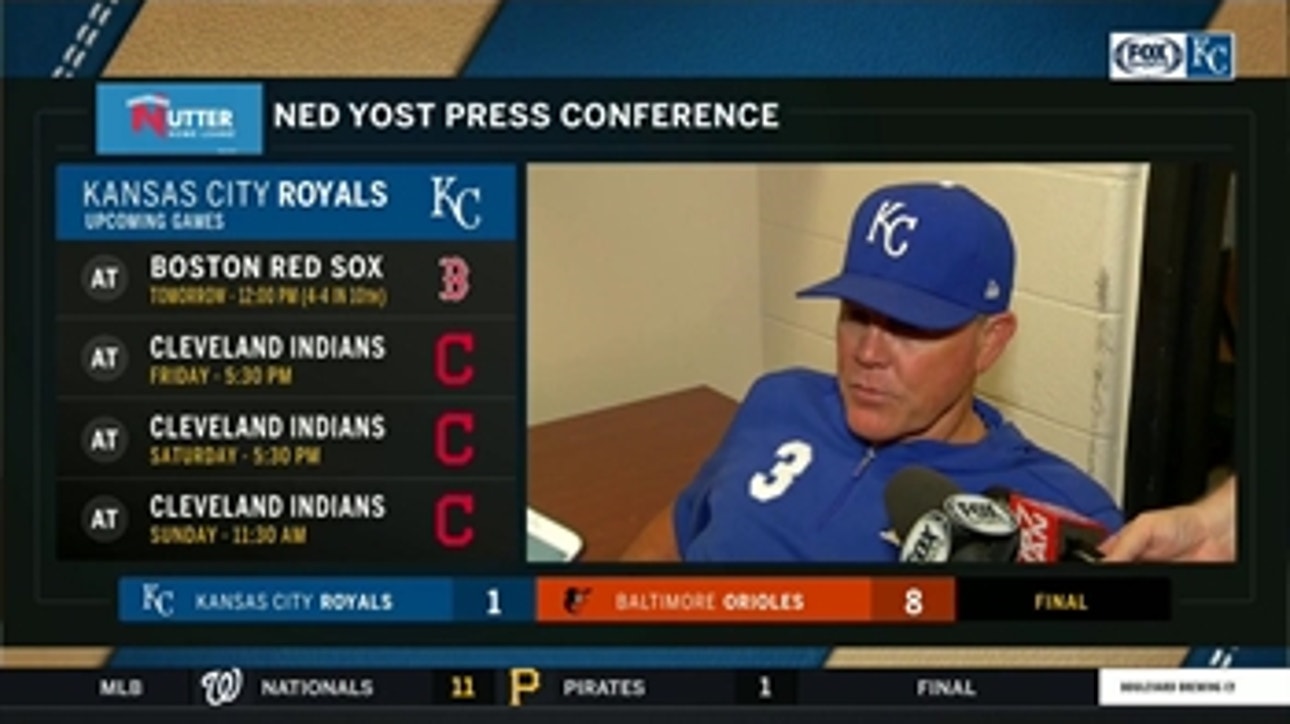 Yost after loss to Orioles: 'We're just not swinging well right now'
